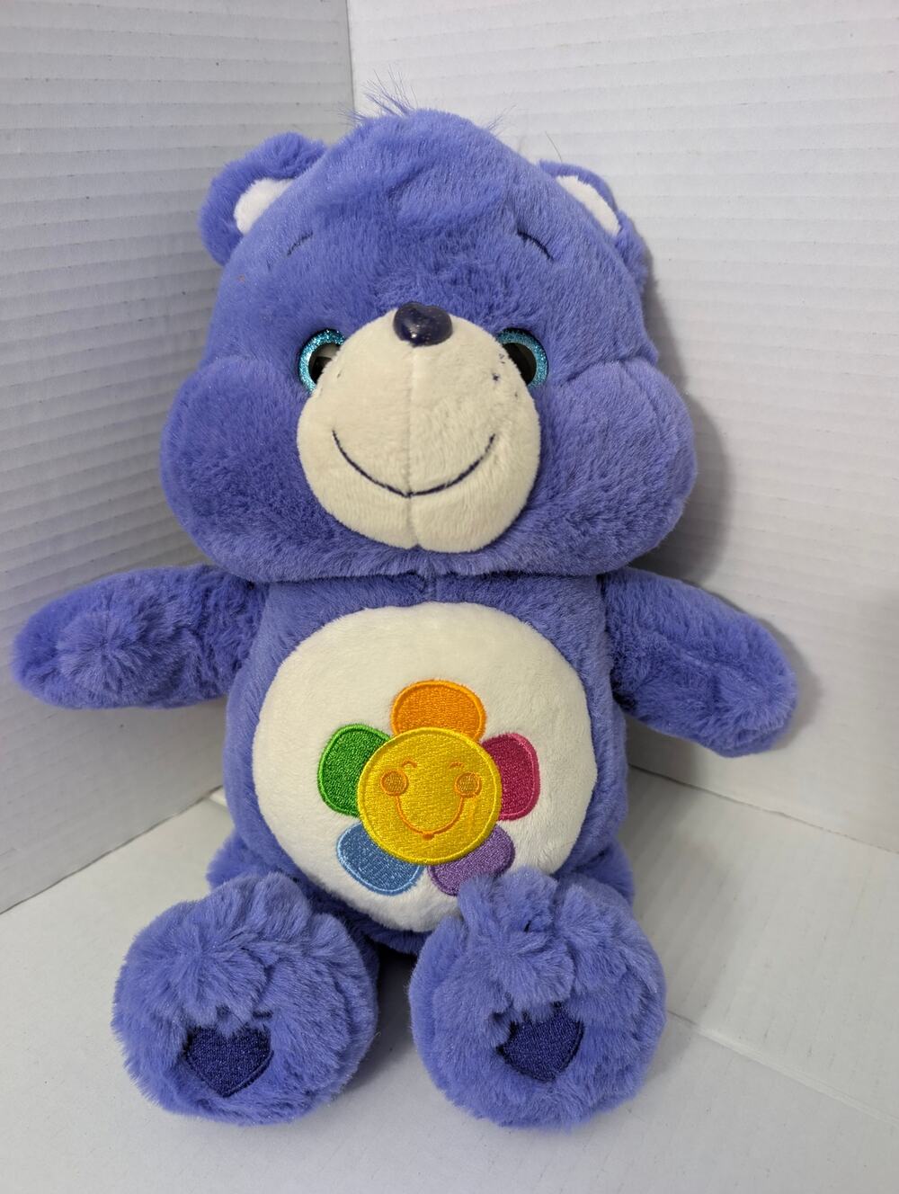 2017 Care Bears Purple Harmony Bear Rainbow Flower Plush